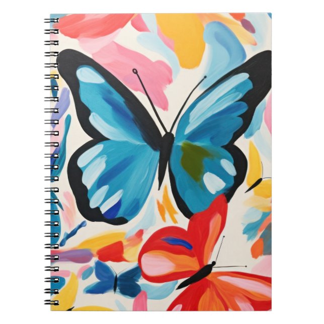 Butterflies abstract painting. notebook (Front)