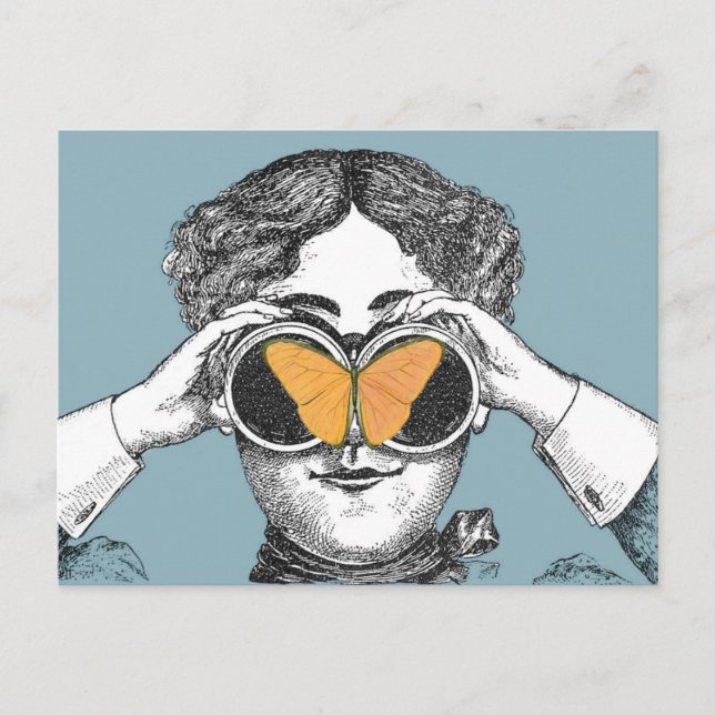 Butterflies and Binoculars Postcard (Front)
