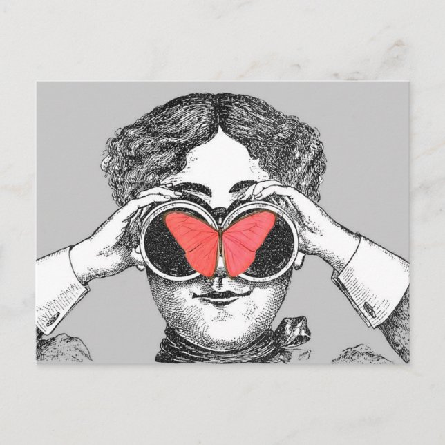 Butterflies and Binoculars Postcard (Front)