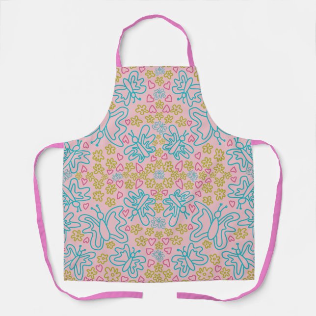 Butterflies and Bloom Apron by © Cathy Thompson (Front)