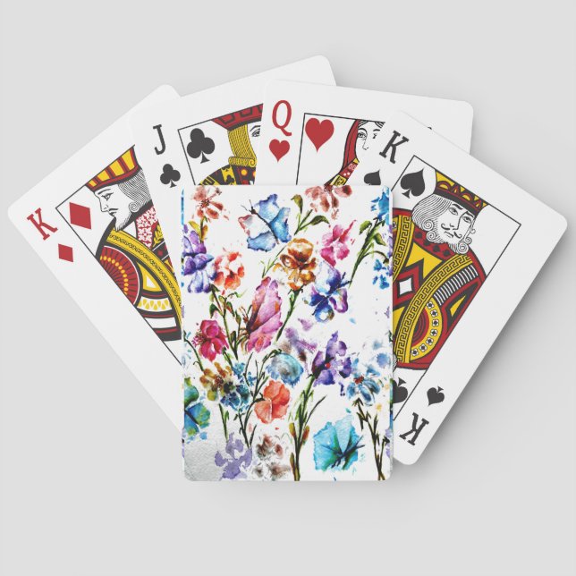 BUTTERFLIES AND BLOOMS PLAYING CARDS (Back)