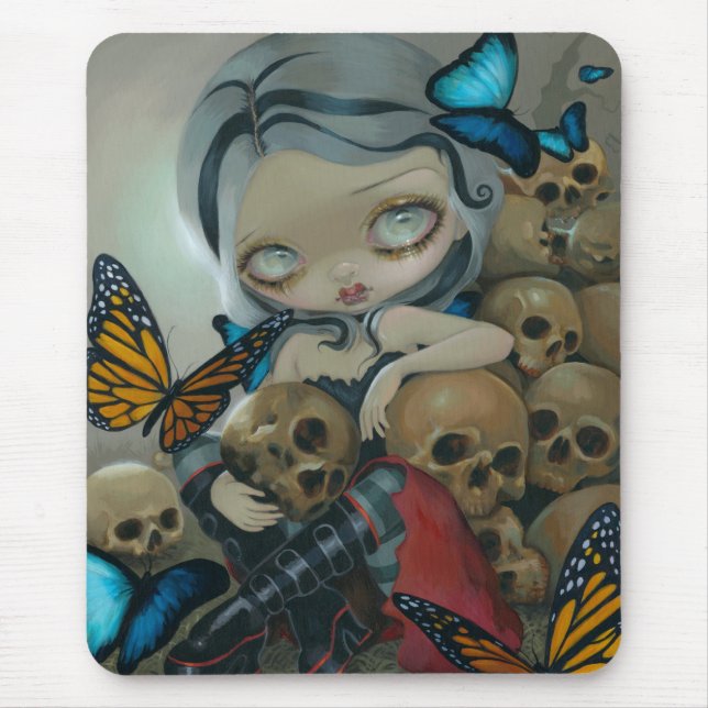 "Butterflies and Bones" Mousepad (Front)