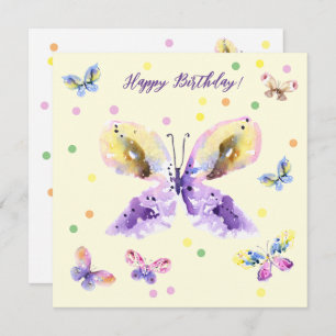 Butterflies and confetti dance. Create your art!  Card