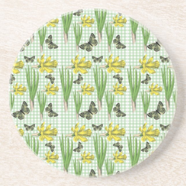 Butterflies and Daffidols Coaster (Front)