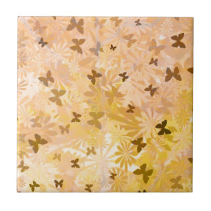 Butterflies and Daisies by Shirley Taylor Tile