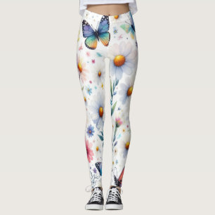 Butterflies and Daisies Leggings