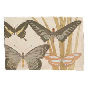 Butterflies and Dragonflies Vintage Animal Pillowcase