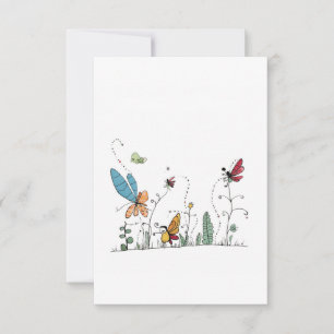 butterflies and fairies themed thank you card