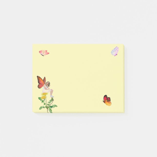 Butterflies and Fairy Post-It Notes (Front)