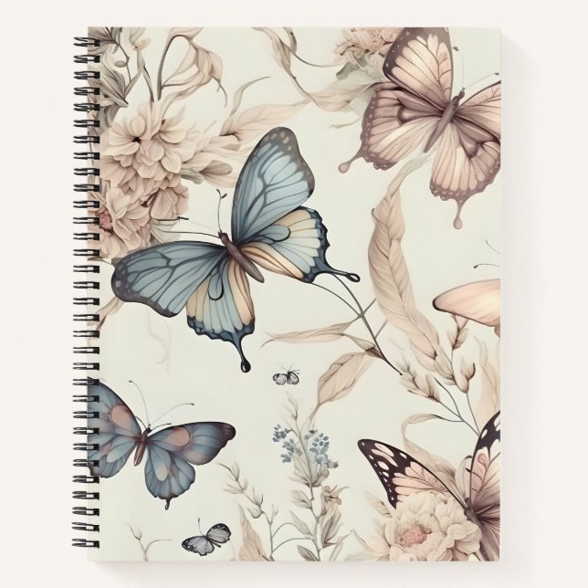 Butterflies and Floral Notebook (Front)