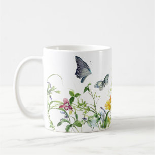 Butterflies and flower blossoms Coffee Mug
