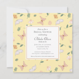 Butterflies and Flowers Bridal Shower Invitation