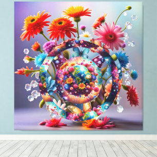 Butterflies and Flowers Canvas Print