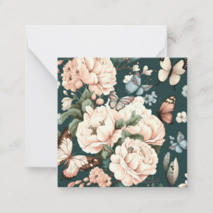 Butterflies and flowers card