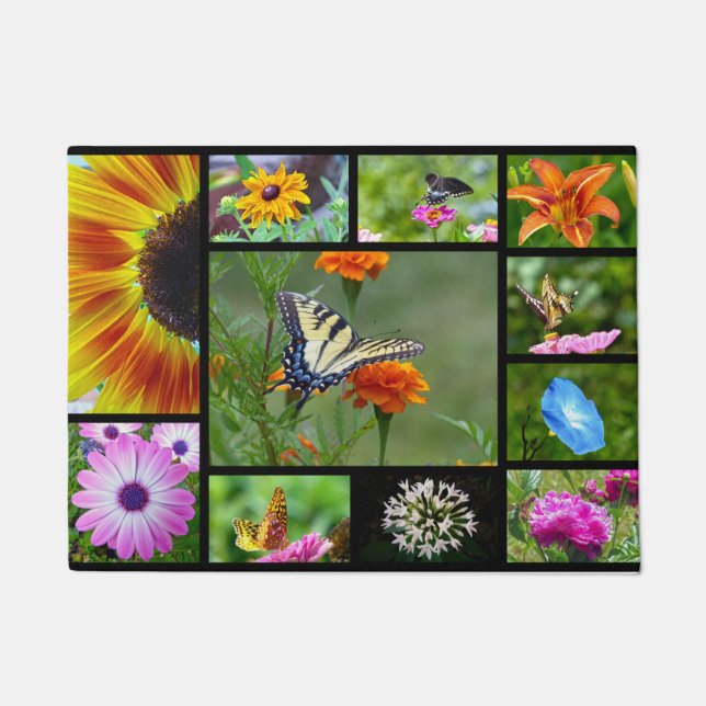 Butterflies and Flowers Doormat (Front)