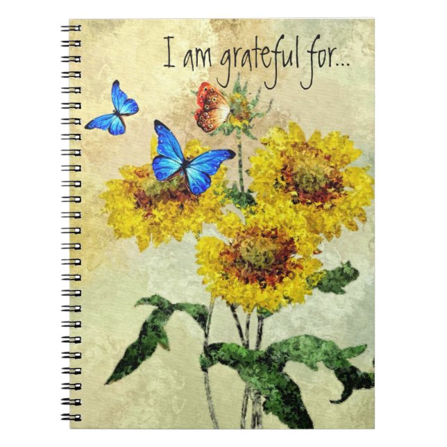Butterflies and Flowers Gratitude Journal (Front)