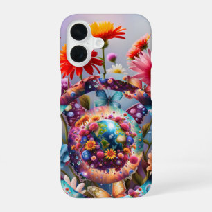 Butterflies and Flowers iPhone 16 Case