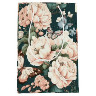 Butterflies and flowers  medium gift bag