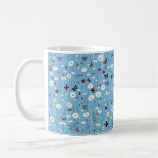 Butterflies and flowers mug