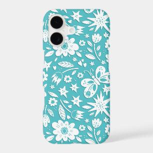 Butterflies And Flowers On Aqua