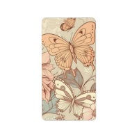 Butterflies and flowers pastel
