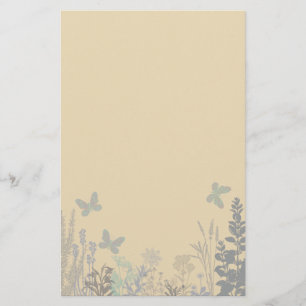 Butterflies and Flowers Stationery