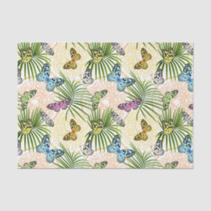 Butterflies And Flowers  Tissue Paper