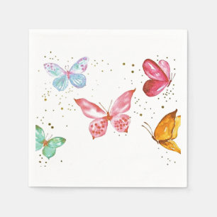 Butterflies and glitter napkin