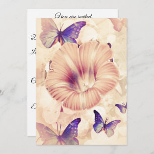 Butterflies and Lilly Invitation