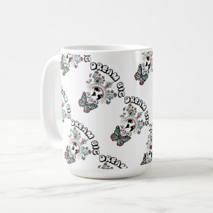 Butterflies and Mushrooms Dream Big positive inspo Coffee Mug
