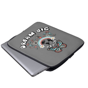 Butterflies and Mushrooms Dream Big positive inspo Laptop Sleeve