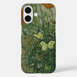 Butterflies and Poppies by Vincent van Gogh iPhone 16 Case