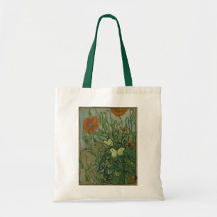 Butterflies and Poppies by Vincent van Gogh Tote Bag