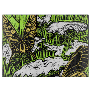 Butterflies and Queen Anne's Lace Cutting Board