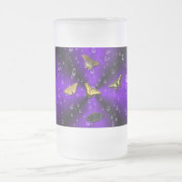 Butterflies and Raindrops on Purple Rainbow