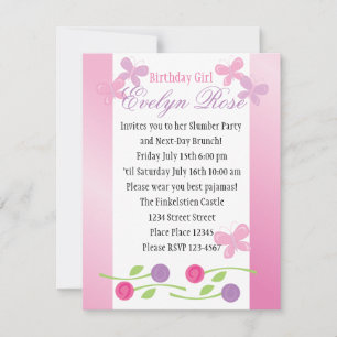 Butterflies and Roses Invitation