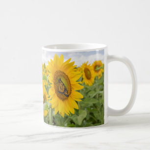 Butterflies and Sunflower Coffee Cup