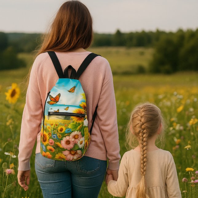 Butterflies and Sunflower Floral Sling Bag (Creator Uploaded)