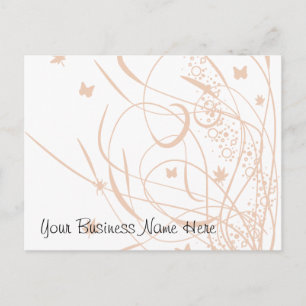 Butterflies and Swirls Floral Gift Certificate Postcard