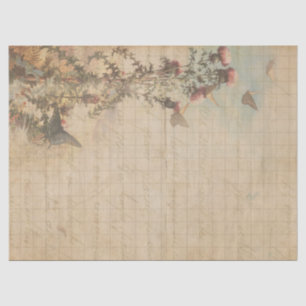 Butterflies and Thistles Decoupage Paper
