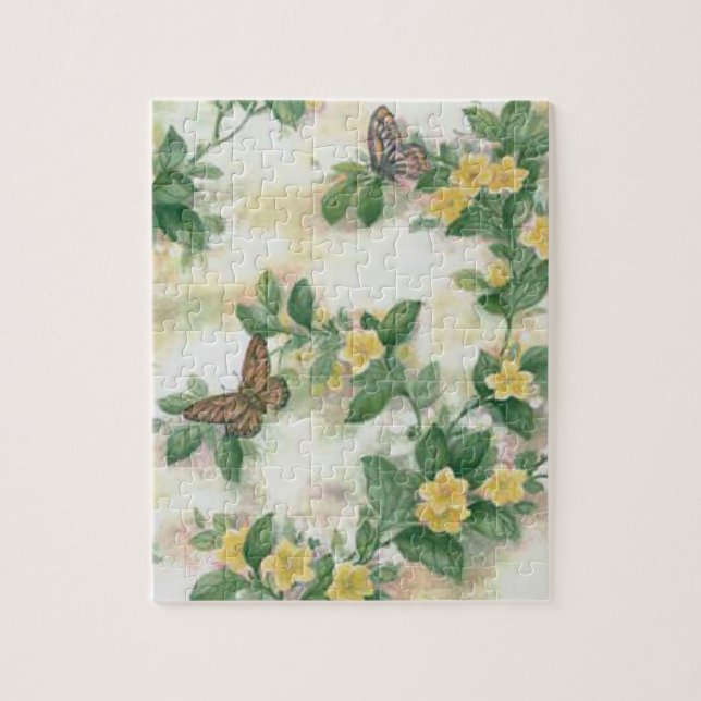 Butterflies And Yellow Flowers Jigsaw Puzzle (Vertical)