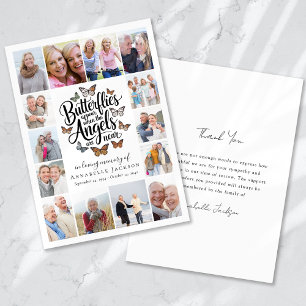 Butterflies Angels Collage Photo Thank You Card