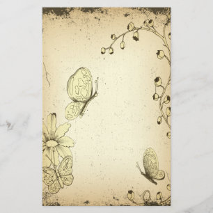 Butterflies Antique Stationery