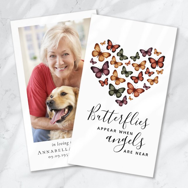 Butterflies Appear Angels are Near Memorial Card (Creator Uploaded)