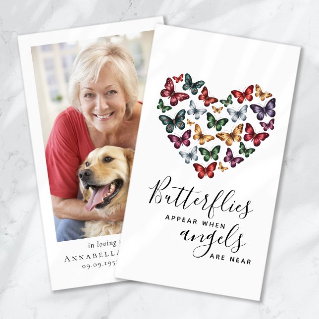 Butterflies Appear Angels are Near Memorial Card (Creator Uploaded)