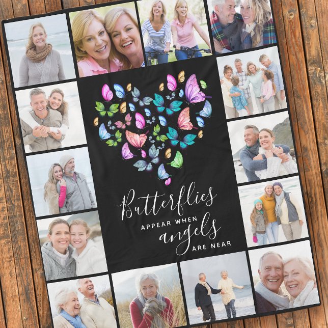Butterflies Appear When Angels Are Near Photo Fleece Blanket (Creator Uploaded)
