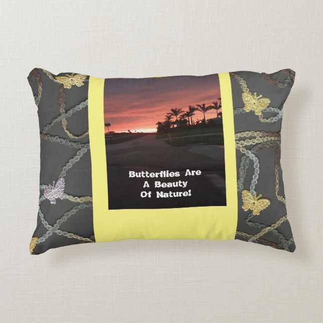 Butterflies Are A Beauty    Decorative Cushion (Front)