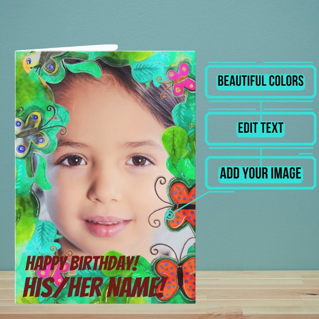 Butterflies are Miracles Watercolor Birthday Card (This beautiful watercolor card is for the loved one whom you want to give a very special card to. )