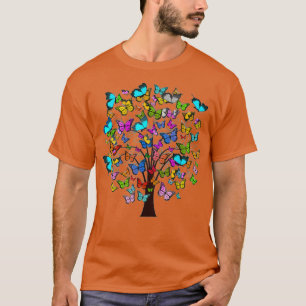 Butterflies as leaves on a tree women  T-Shirt