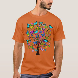 Butterflies as leaves on a tree women  T-Shirt